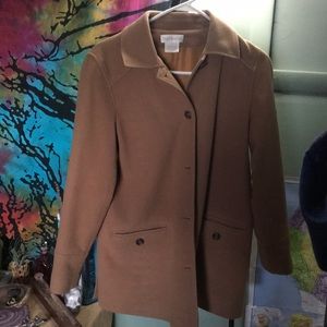 Worthington tan felt pea coat